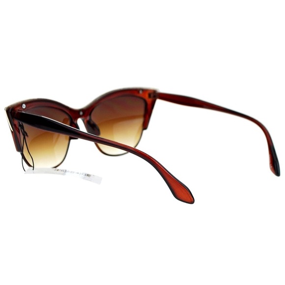 🆕 Women’s Brown Cat Eye Retro Fashion Sunglasses - Picture 4 of 7